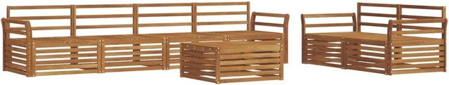 vidaXL Outdoor-Sofagarnitur 7-teilig aus Akazienholz in Natur Braun - Bild 1