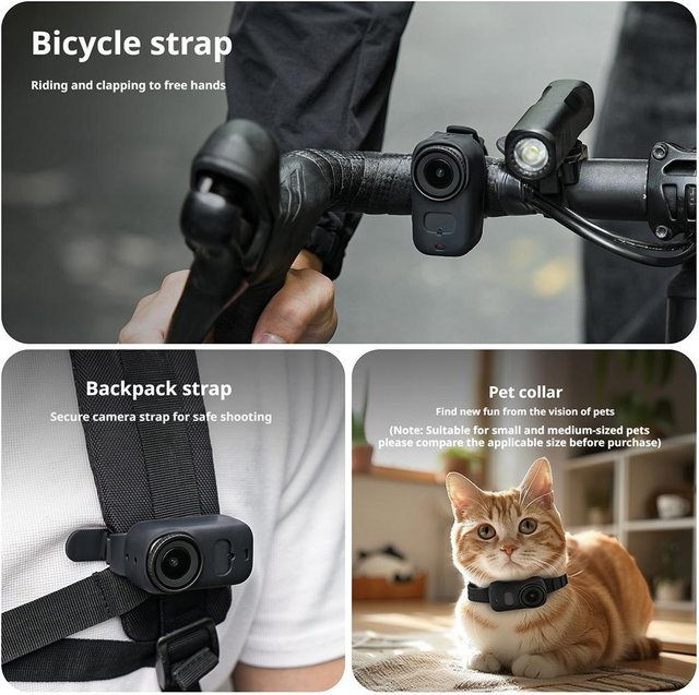DJI Osmo Nano Kamera-Zubehör: Verstellbares Silikon-Armband für Haustiere in Schwarz - Bild 1