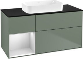 V&B Waschtischunterschrank Finion mit Wandbeleuchtung in Weiß lackiert, B/T: 120 x 60 cm - Bild 1