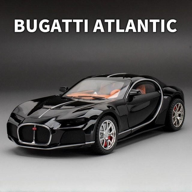 Bugatti Atlantic Modellauto, Maßstab 1:24, mit Licht und Sound, schwarz - Bild 1