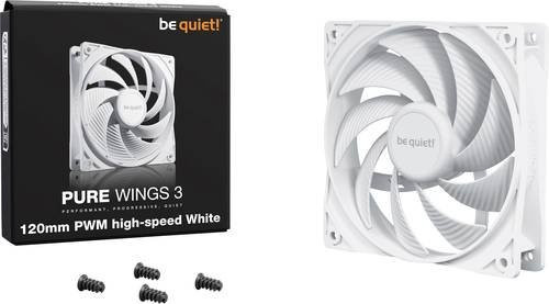be quiet! Pure Wings 3 White PC-Gehäuselüfter 120mm PWM High-Speed, B/H/T: 120 x 25 x 120 mm - Bild 2