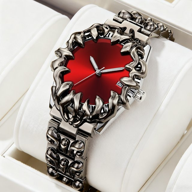 VA VA VOOM Armbanduhr Edelstahl, Quarz, Rot, Herren - Bild 1