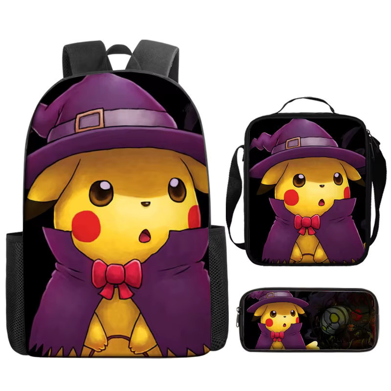 Bandai Pokemon Pikachu Schulranzen, 3-teiliges Set, Rucksack, Laptoptasche - Bild 2