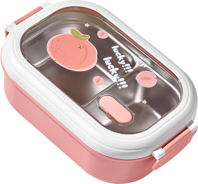 KaiSai Bento Lunchbox aus Edelstahl, auslaufsicher und thermisch isoliert, unterteilt, Farbe: Pink - Bild 1