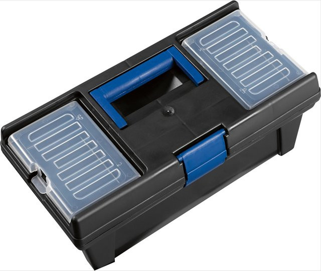 LUX-TOOLS Werkzeugkoffer mit Organizer aus Kunststoff in Schwarz, B/T/H: 31 x 17 x 13 cm - Bild 1