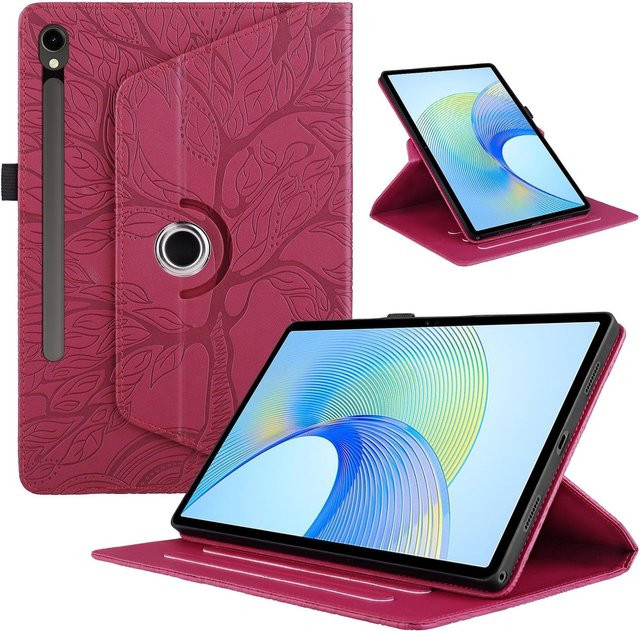 Samsung Galaxy Tab S10 FE Plus Kunstleder Tasche 360 Grad Design in Rot - Bild 1