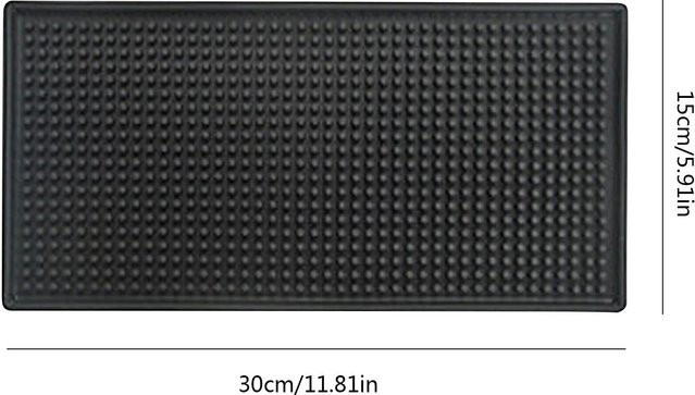 Binchi Outdoor Product Barmatte aus PVC und Silikon, Schwarz, Rechteckig, B/T/H: 30,0 x 15,0 x 1,0 cm - Bild 1