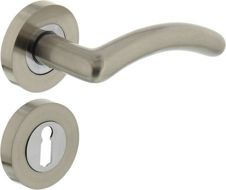Intersteel Türdrücker Marieke mit Rosetten in Silber Matt aus Zink - Bild 1