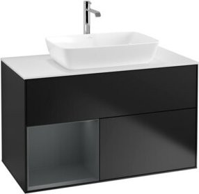 V&B Waschtischunterschrank Finion 100 in Weiß lackiert, B/T/H: 100 x 50,1 x 50,1 cm - Bild 1