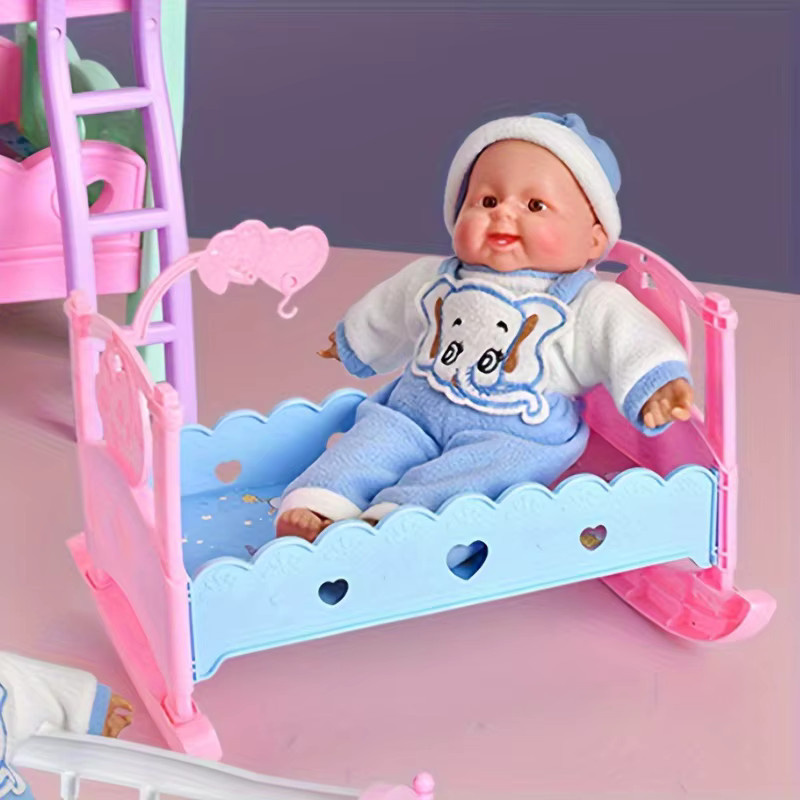 KIEKA Puppenwiege-Bett, Zubehör, Rosa / Pink, Kunststoff - Bild 2
