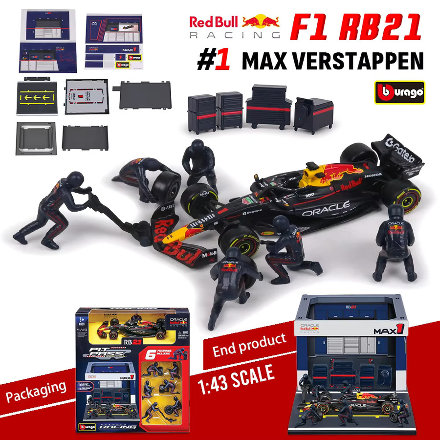 Bburago Red Bull Racing RB21, Druckguss Modell, 1:43, Metall - Bild 2