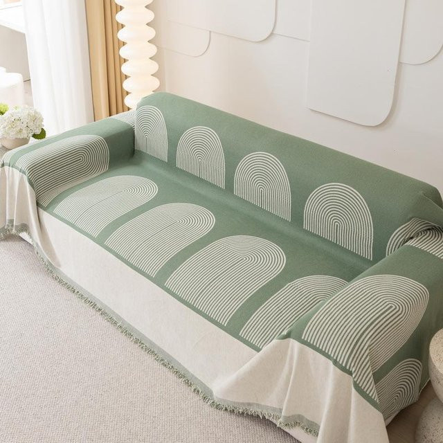 Universal Chenille Sofabezug von Super Six, rutschfester All-inclusive Sofakissenbezug für alle Jahreszeiten, Breite: 180 cm, Tiefe: 130 cm - Bild 1