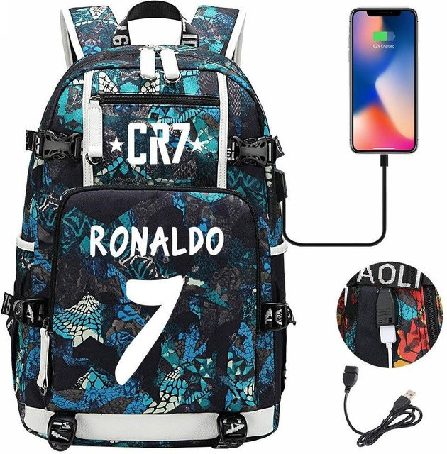 3-teiliges Schulrucksack-Set für Schüler aus Oxford-Stoff in Multicolour, H x B x T: 47 x 30 x 15 cm - Bild 1