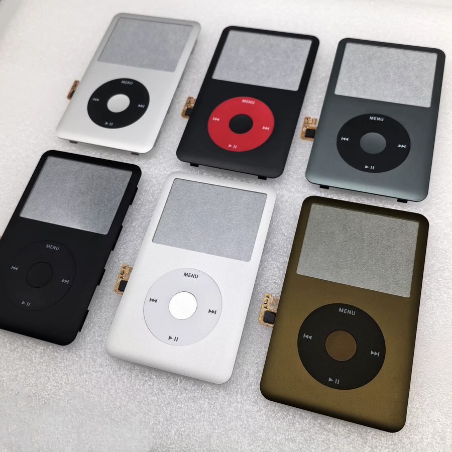 Apple Ersatz-Frontabdeckung aus galvanisiertem Metall mit Clickwheel und Tasten für iPod Classic 6. und 7. Generation (80GB, 120GB, 160GB) in Schwarz oder Silber - Bild 2
