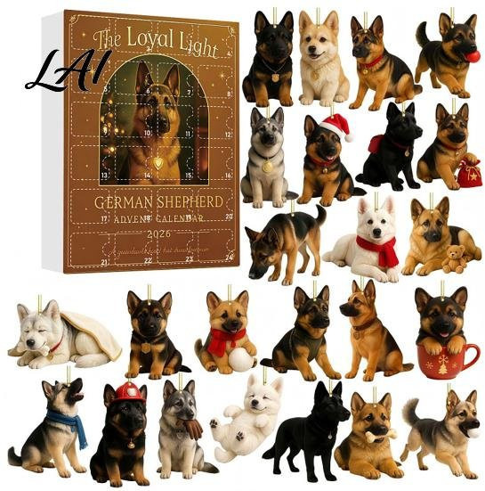 MidnightSun Adventskalender 2026 mit 24 Ornamenten als Sammlerstück für Erwachsene, verschiedene Tierfiguren wie Meeresschildkröte, Bigfoot, Hochlandkuh oder Hund, mehrfarbig - Bild 1