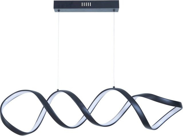 POCOline LED-Pendelleuchte Malte in Mattschwarz aus Metall für Wohnzimmer und Esszimmer, B: 18 cm, H: 120 cm, T: 107 cm - Bild 1