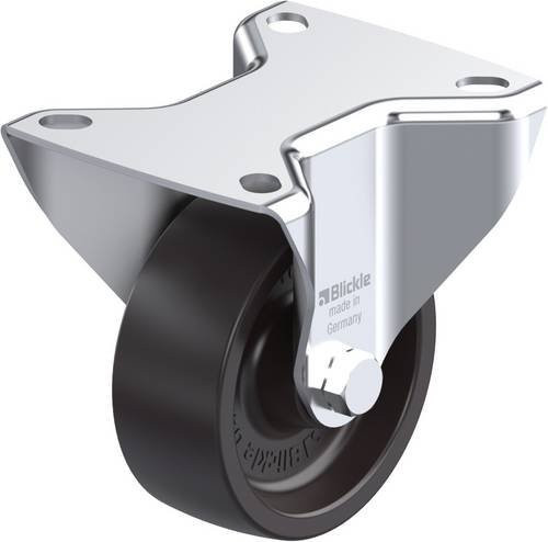 Blickle Bockrolle B-PHN 81G in Schwarz und Silber mit 80 mm Rad-Durchmesser und 100 kg Tragfähigkeit - Bild 1