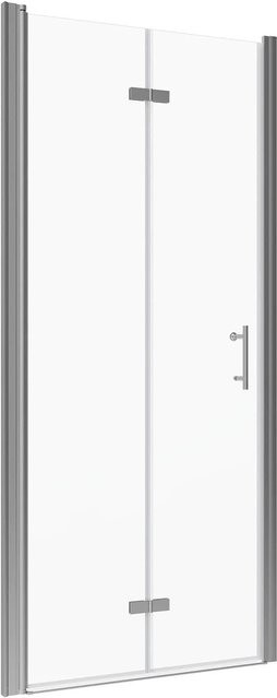 Aquabatos Nischentür Falttür aus ESG Sicherheitsglas mit NANO Beschichtung, Farbe: Transparent, B: 90 cm, H: 195 cm - Bild 1