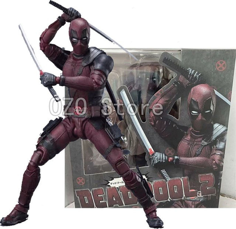 Bandai Deadpool Actionfigur aus PVC in Rot, 16 cm Höhe, Anime Modell für Sammler und Dekoration - Bild 1