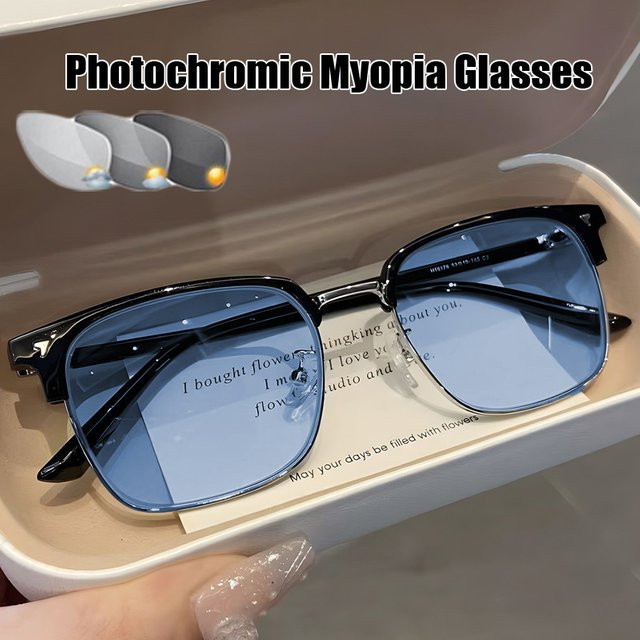 ERIKOLE Lesebrille, Halbrahmen, quadratisch, Metall, schwarz, photochrom - Bild 1