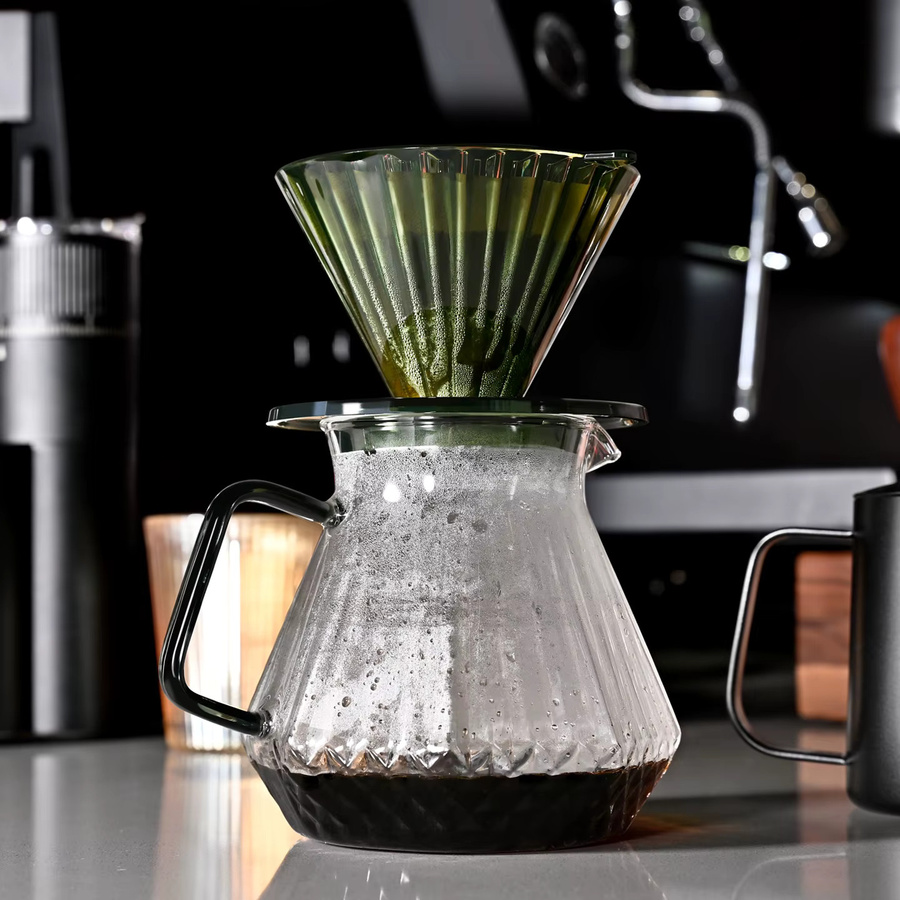 Kacacao Kaffeetropfer aus Kunststoff in Grün, Wiederverwendbarer Kaffeefilter und Kaffeetrichter für Barista, 1–2 Tassen - Bild 5
