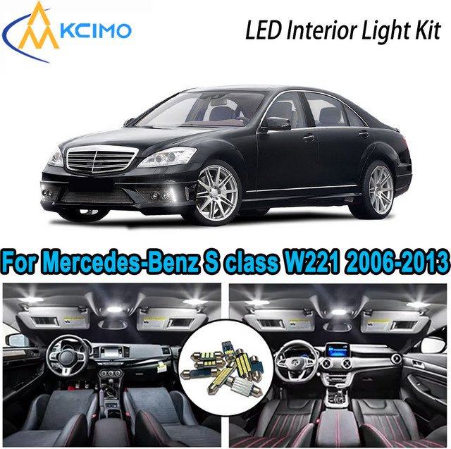 Premium LED-Innenbeleuchtungsset für Mercedes-Benz S-Klasse W221 (2006-2013) für Innenraum, Karten und Kofferraum - Bild 1