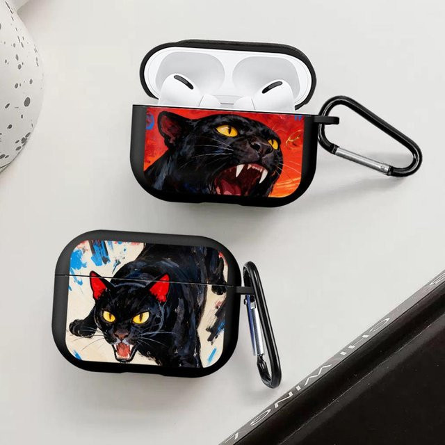 Schutzhülle Fierce Cat für Apple AirPods Pro in Multicolour - Bild 1