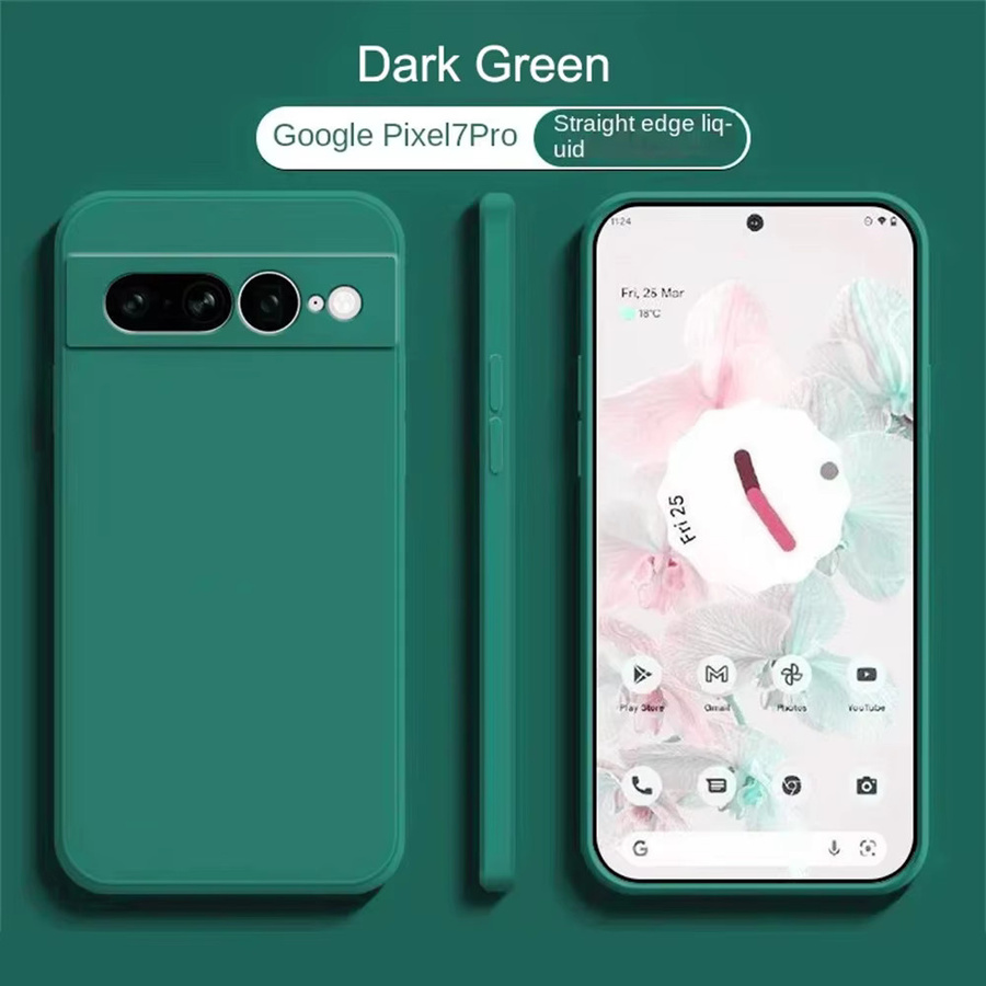 Stoßfeste Silikon-Schutzhülle für Google Pixel 9 9A 8 Pro 7 7A 6 6A in Grün - Bild 4