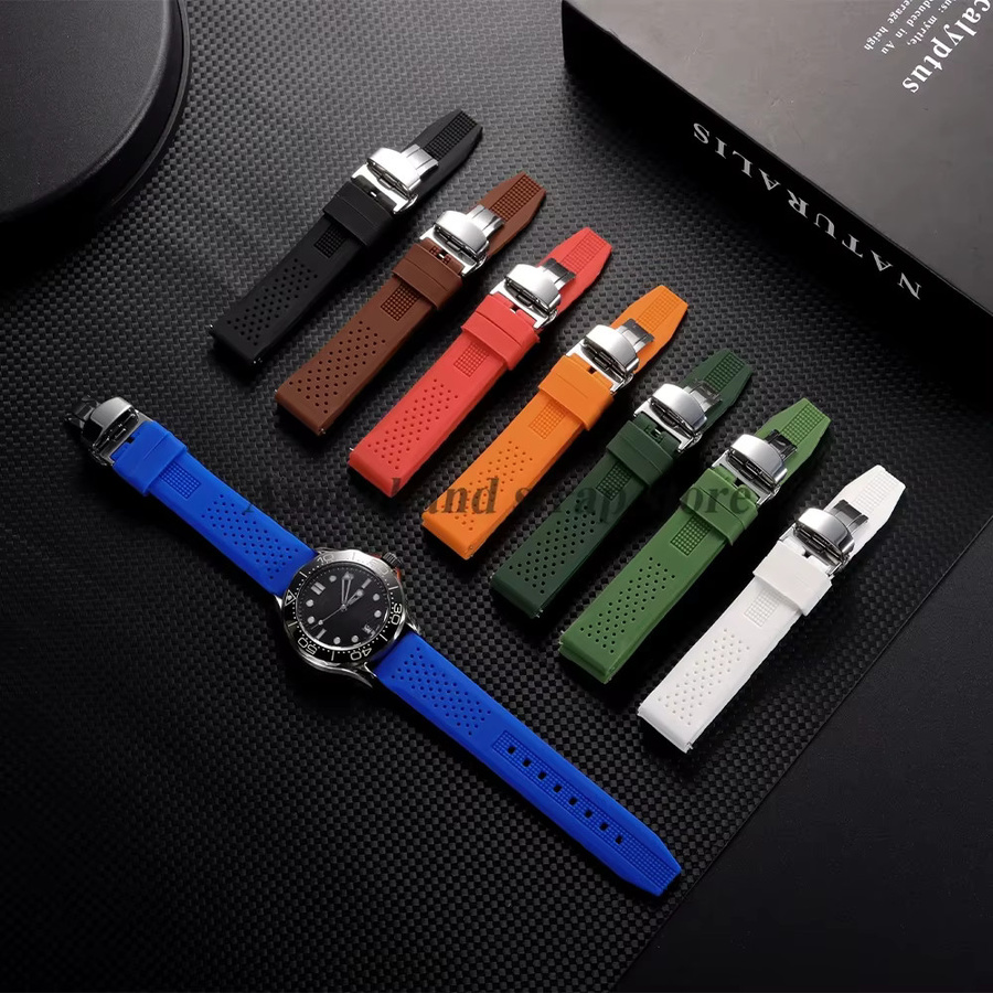 Uhrenarmband Silikon, Schnellverschluss, Schmetterlingsverschluss, Herren - Bild 5