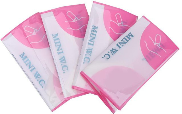 Meterk 4er Set Tragbare Einweg-Reise-Notfall-Urintüte Mini-Toilette in Pink - Bild 1