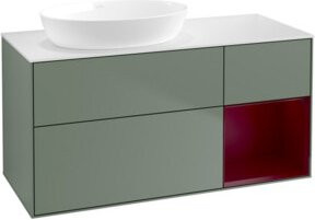 V&B Waschtischunterschrank Finion mit Wandbeleuchtung, Breite: 120 cm, Tiefe: 50,1 cm, Höhe: 50,1 cm, lackiert - Bild 1