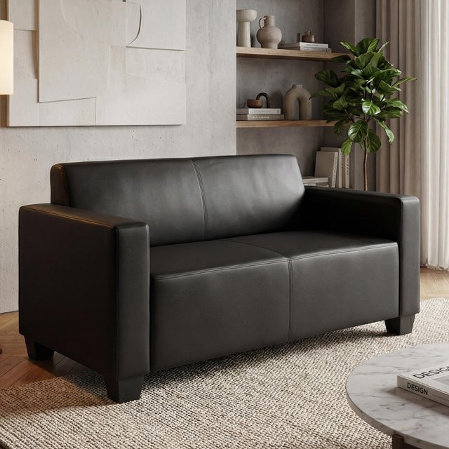 MCW Moncalieri Modular 2er Loungesofa aus Kunstleder in Schwarz, Breite: 136 cm - Bild 1