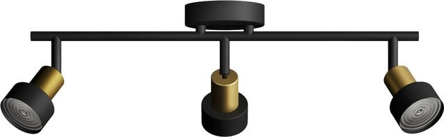 Philips Hue Spot Conduit 3-flammige LED Deckenleuchte GU10, Schwarz-Gold, verstellbar - Bild 1
