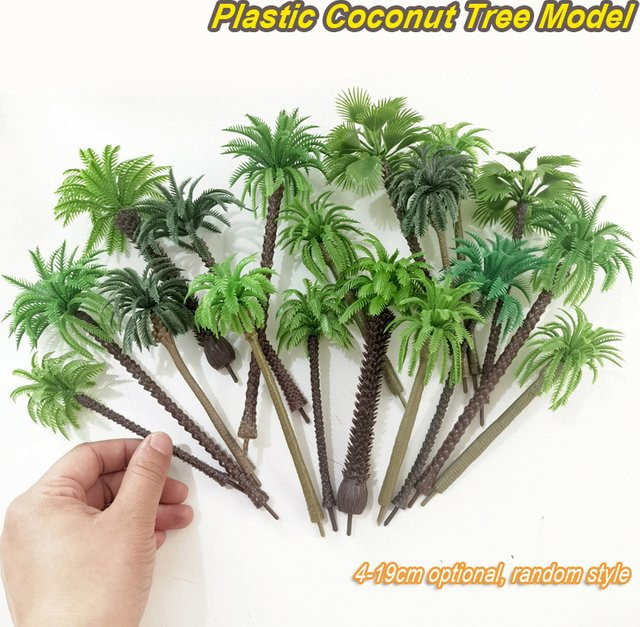 FunTrying Kokosnuss Baum Modell, Miniatur Palme, Set, 4-19cm - Bild 1