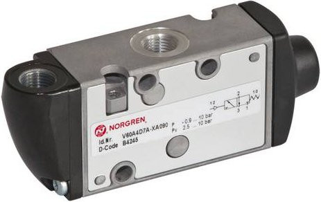 IMI Norgren Wegeventil V60A4DDA-XA020 in Grau, Druckbereich -0,9 bis 10 bar - Bild 1