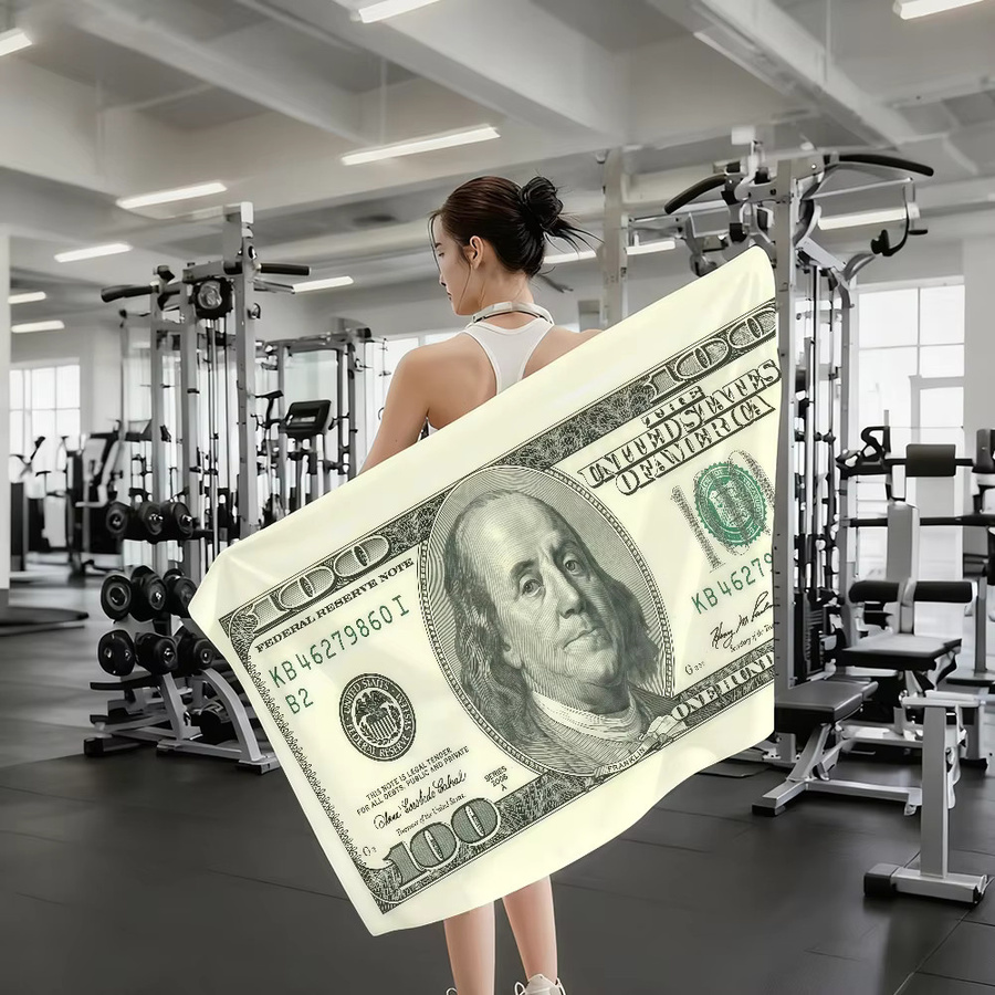 Franklin Money Towel schnell trocknendes Strandtuch für Schwimmbad, Camping, Yoga und Fitness in Multicolour - Bild 5