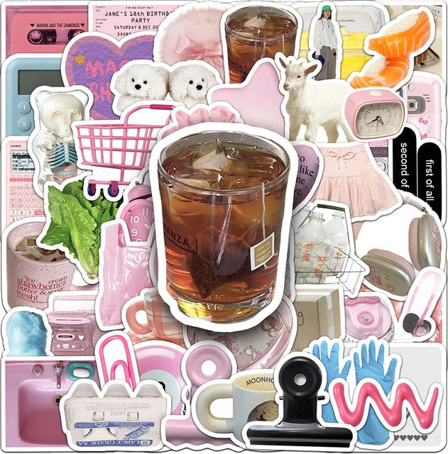 Rspctou Koreanischer Stil Y2K Graffiti Aufkleber Set, Wasserfeste Ästhetische Sticker für Laptop, Handy und Notizbuch, Multicolour - Bild 1