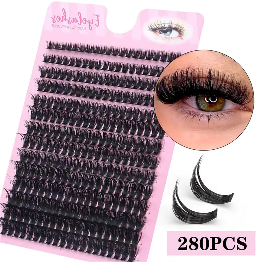 JIEFUXIN Falsche Nerz-Wimpern, D-Curl, Natürlich, Unisex - Bild 3