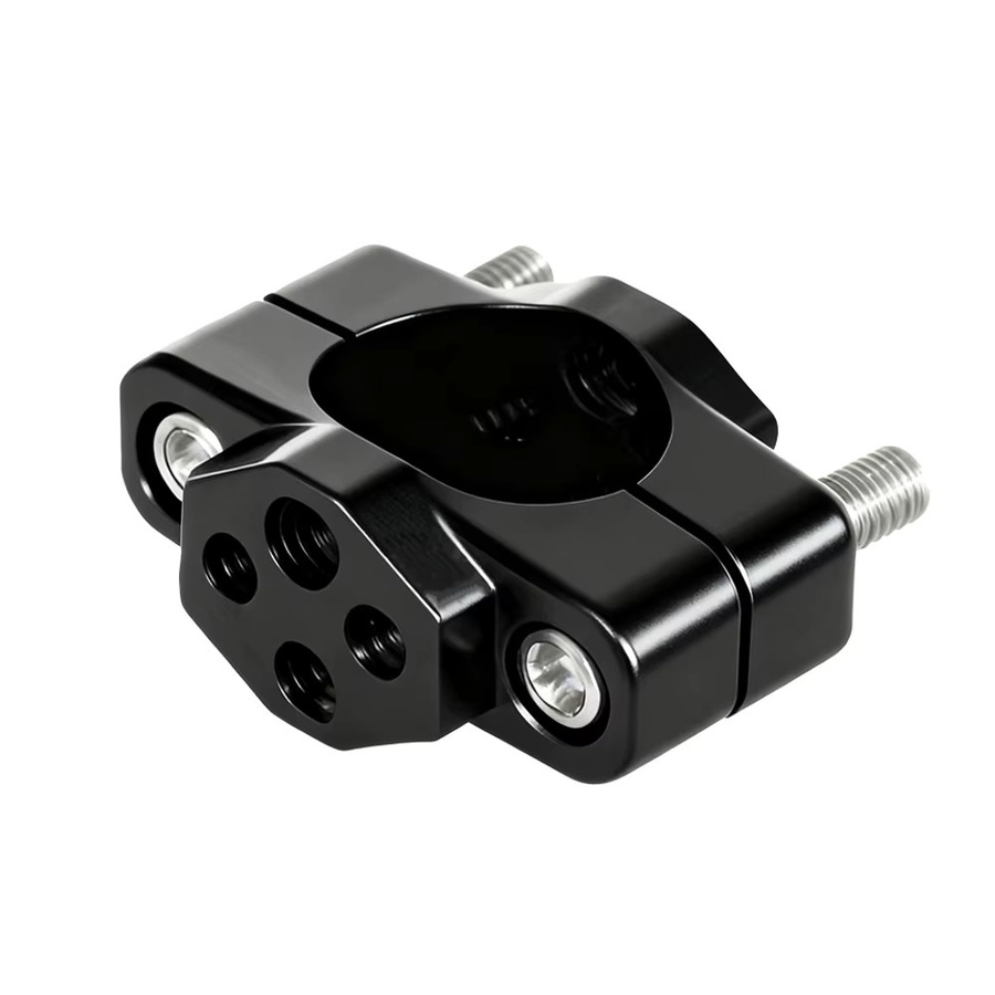 WUMFIRE Motorrad Halterung für Hilfsscheinwerfer, GPS und Telefon in Schwarz, Klemme für Lenker 17-54mm und 22-32mm - Bild 4
