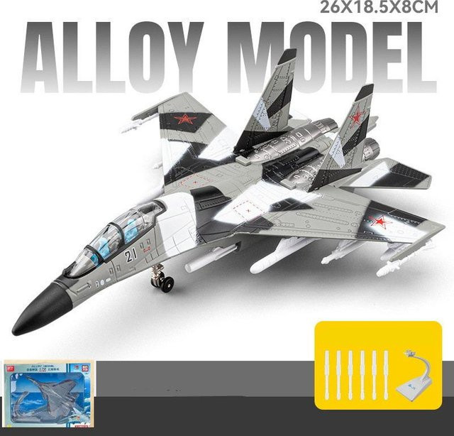 Linyi toy car Su-35 Flanker-E, Modellflugzeug, Metall, 1:81, ab 14 Jahren - Bild 1