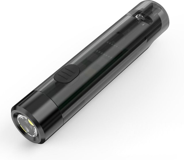 TOMTOP JMS Tragbare LED-Taschenlampe mit Schlüsselanhänger-Design und Notfallpfeife, wasserdicht, Schwarz - Bild 1