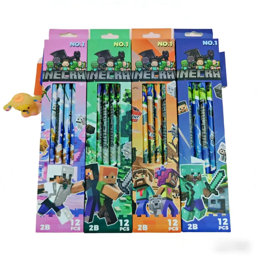 Bandai Minecraft 2B Bleistifte aus Holz in Multicolour für Kinder - Bild 1