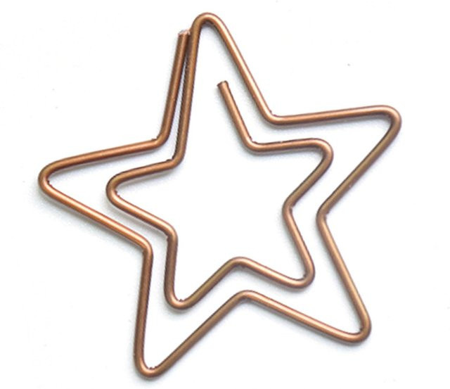 100 Stück Igeteck Papierclips im Retro-Weihnachtsdesign aus Metall in Gold für Kinder - Bild 1