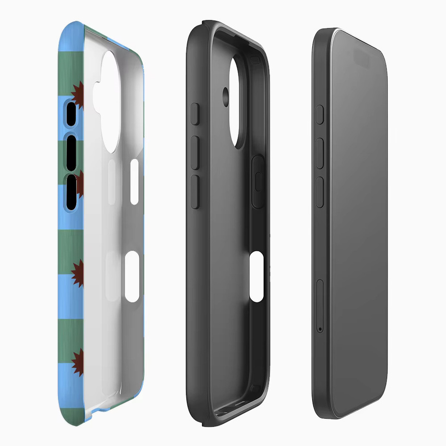 Blaue Schachbrettsterne Handyhülle für Apple iPhone 17 16 15 14 13 12 Pro Max Plus mit doppelschichtiger Rückseite - Bild 2