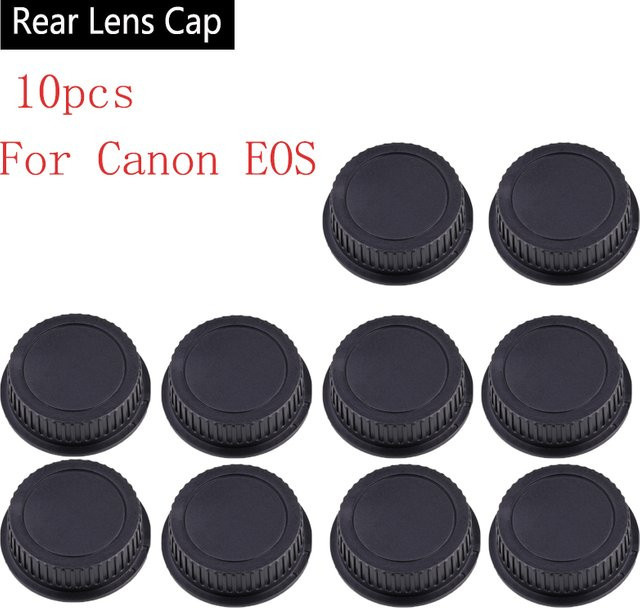 10 Stück hintere Objektivdeckel aus Kunststoff in Schwarz als Ersatz für Canon EOS EF EFS 5DII und 6D - Bild 1
