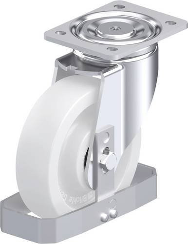 Blickle Stahlblech-Lenkrolle LH-SPO 175K-FS in Weiß mit Rad-Durchmesser 175 mm und einer Tragfähigkeit von 900 kg - Bild 1