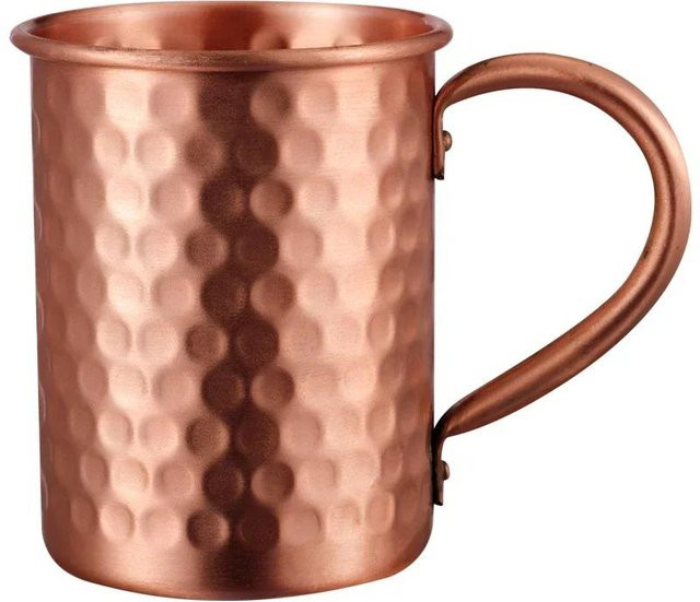 Yiran Furniture Moskau Mule Becher aus Edelstahl, handgefertigt, 400 ml, beige und gold - Bild 1