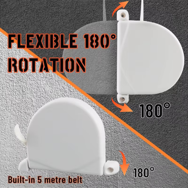 Selve Riemenwickler für Rollladensteuerung mit 180 Grad drehbarem Scharnier und Oberflächenmontage, Farbe: Weiß, inklusive Riemen 14 mm x 5 m - Bild 4