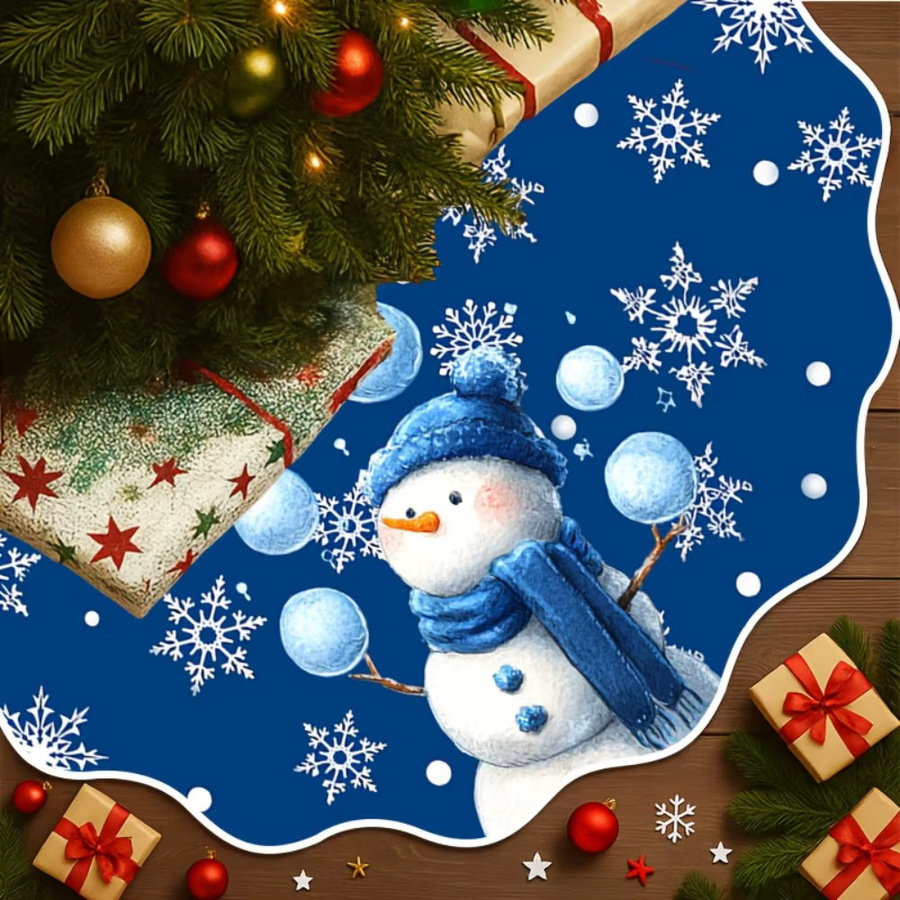 VIKAMA Weihnachtsbaumrock aus Polyester für deine Weihnachts- und Neujahrsdekoration - Bild 2