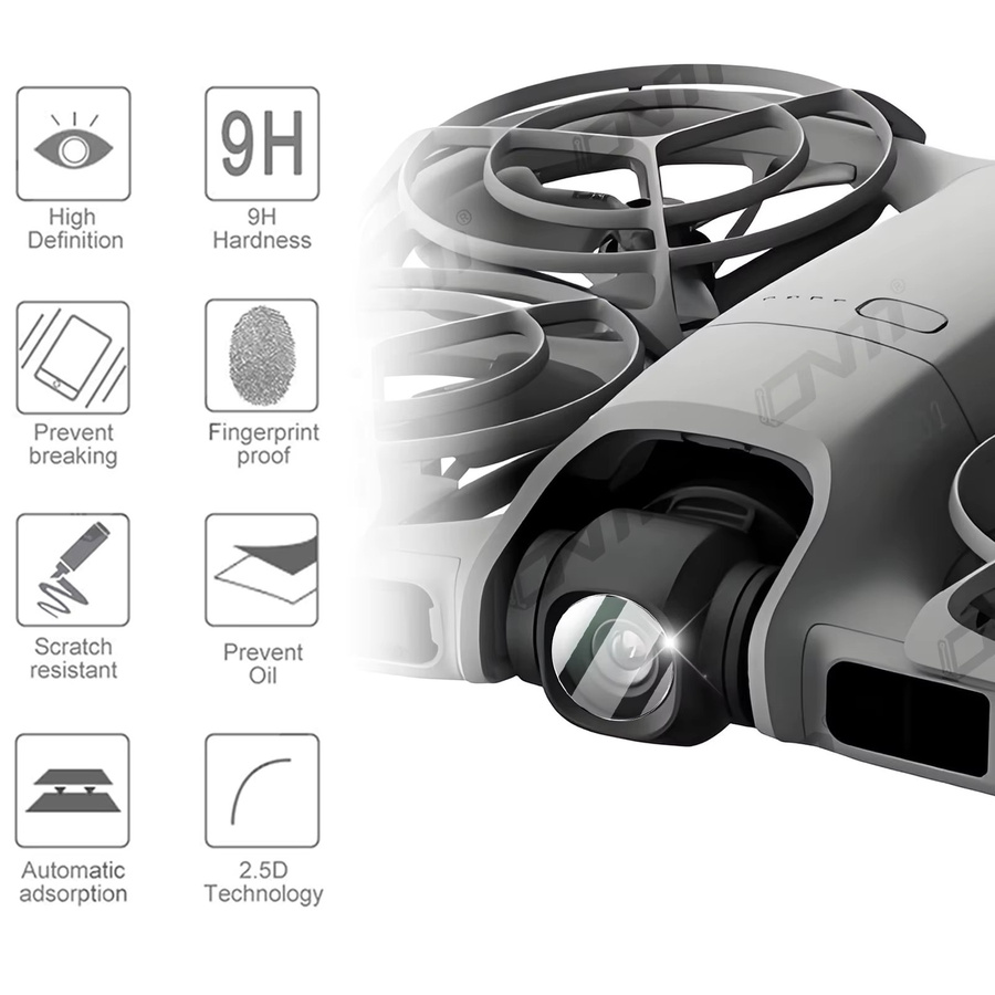 DJI Neo 2 Objektivschutz aus gehärtetem Glas, transparent, kratzfest und stoßfest - Bild 4